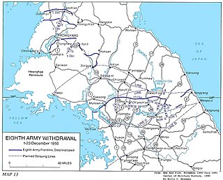 <span class="mw-page-title-main">UN Forces retreat from North Korea</span> 1950 withdrawal during the Korean War