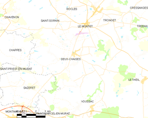 Poziția localității Deux-Chaises