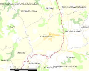 Poziția localității Saint-Séverin