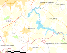 Mapa obce La Tessoualle