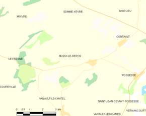 Poziția localității Bussy-le-Repos