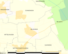 Mapa obce Bilwisheim