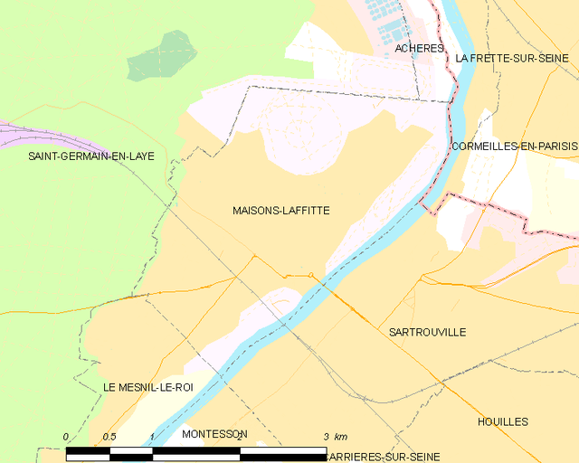 Poziția localității Maisons-Laffitte