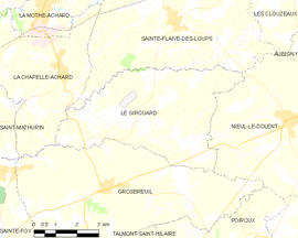 Mapa obce Le Girouard