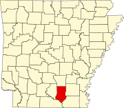 Map of Arkansas highlighting Bradley County Map of Arkansas highlighting Bradley County.svg