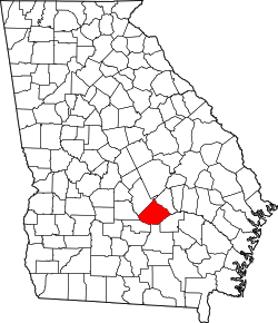 Karte von Telfair County innerhalb von Georgia