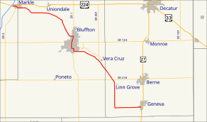 Map of Indiana State Road 116.svg