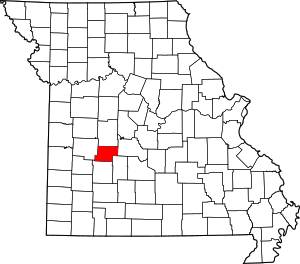 Map Of Missouri Highlighting Hickory County