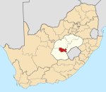 Mangaung within South Africa