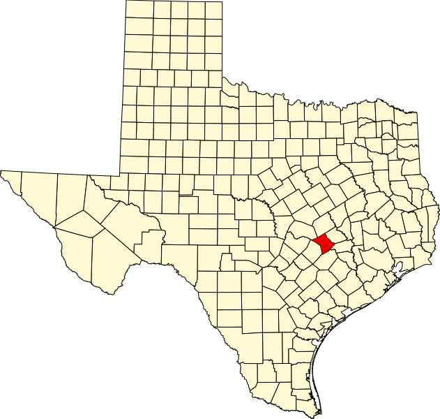 Fitxategi:Map of Texas highlighting Lee County.svg