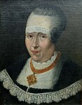 Änkedrottning Maria Eleonora, porträtt från 1650.