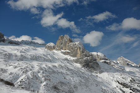 The northern slope of the Marmolada in the Dolomites