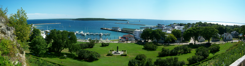 El parque Marquette en la isla Mackinac.