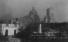 Zerstörte Kirche in Mascali, 1928