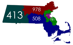 September 1997 - May 2001 Massachusetts Area Code Map 97-01.png