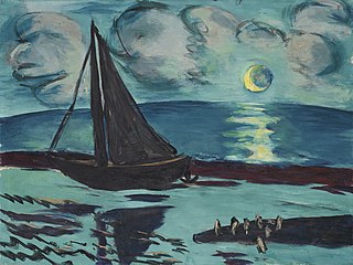 Moon Night by the Sea (green)