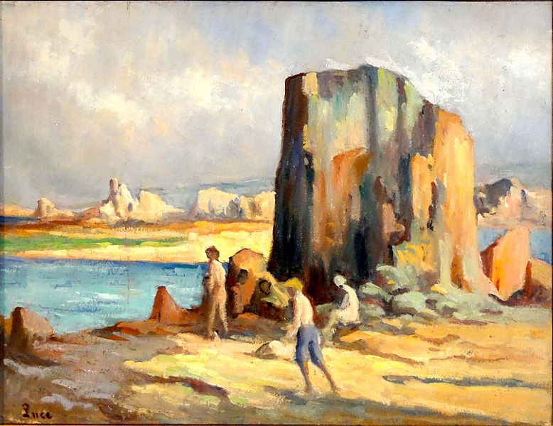 File:Maximilien LUCE, Kermouster, la plage, 1914, musée de l'hôtel-Dieu, inv. 98.04.28.JPG