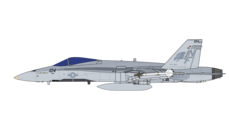 NF-104 which had the kill marking of a Super Frelon, destroyed by LCDR. Jeff S. Ashby with a Walleye I (who was also the first F/A-18 pilot to use the Walleye II in combat). McDonnell Douglas F-A-18A Hornet US Navy VFA-195 NF104 (Post 1991 Gulf War) BuNo 162828.png