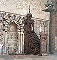 Minbar v Mešite al-Azhar, Káhira, Egypt.