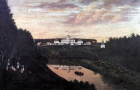 Панорама усадьбы Михайловское (Отто Клодт, 1822)