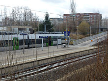 S-Bahnstrecke mit der Endstelle Miltitzer Allee, 2016