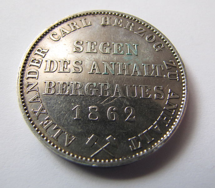 File:Mining Taler Anhalt 1862 obverse.jpg