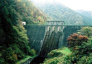 Miyagawa Dam Dam in Fukushima Prefecture, Japan.