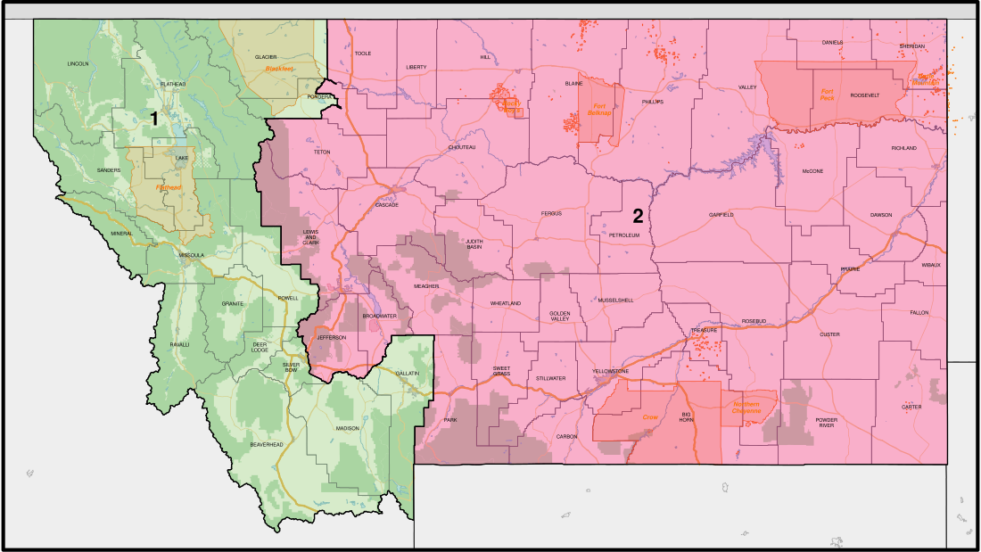 Distretti congressuali del Montana