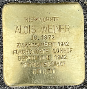 Moosburg an der Isar, Auf dem Gries 4, Stolperstein, Alois Weiner.png