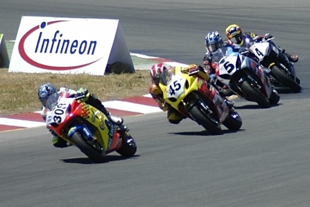 An AMA Superbike race at Infineon Raceway in 2004.