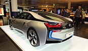 Munich Airport — BMW i8 rear and left side 2014