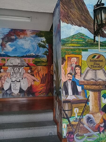 File:Murales en presidencia municipal de Tetla de la Solidaridad, Tlaxcala 19.jpg