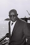 Burundin kuningas Mwambutsa IV Kinneret-järven rannalla vieraillessaan Israelissa joulukuussa 1962