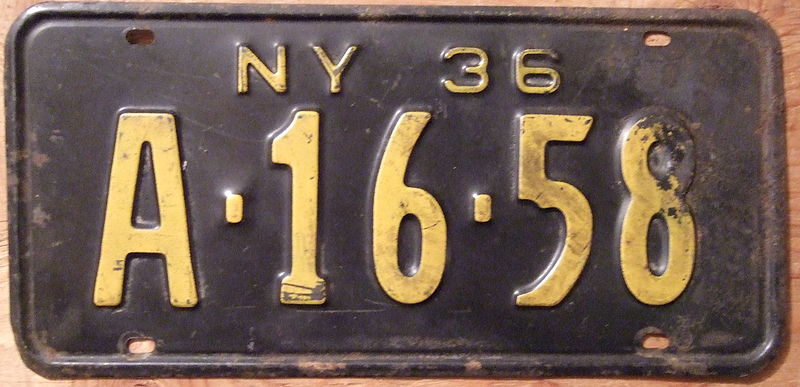 File:NEW YORK 1936 LICENSE PLATE - Flickr - woody1778a.jpg