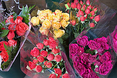 Roses in a Soho florist. New York City 2005