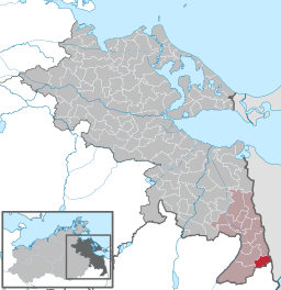 Läget för kommunen Nadrensee i Landkreis Vorpommern-Greifswald