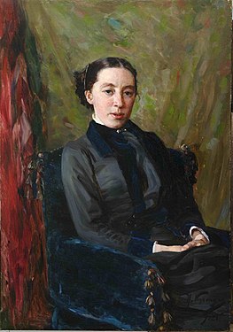 Портрет Н. В. Поленовой, жены художника, работы Н. Д. Кузнецова, 1885 г.