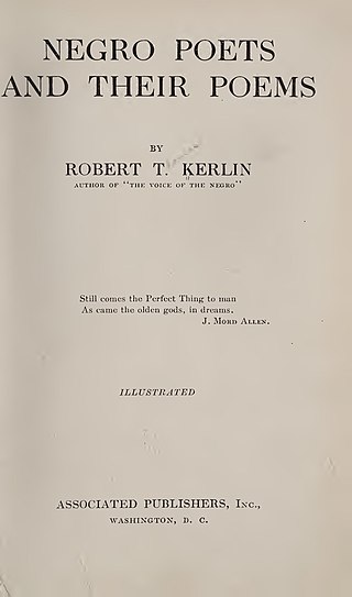 <i>Negro Poets and Their Poems</i> 1923 poetry anthology