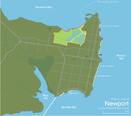 Suburb map of Newport, in the north of the Redcliffe peninsula