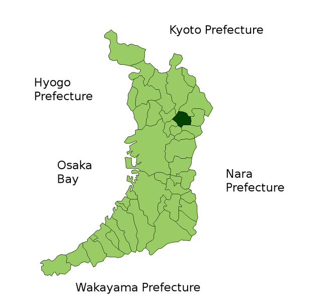 Poziția localității Neyagawa