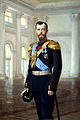 Nicholas II, last Tsar of all the Russias, in the Nicholas Hall of the Winter Palace.