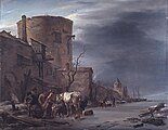 Nicolaes Pietersz. Berchem - The City Wall of Haarlem in the Winter.jpg