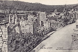 A street in Aizy in 1920