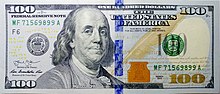 Thumbnail for File:Obverse of the series 2013 $100 Federal Reserve Note.jpg