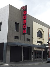 New LED signage based on the original 1956 neon was erected in 2018 Odeon Hobart 20180907-002.jpg