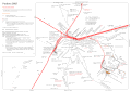 Mappa ferroviaria e tranviaria di Padova.