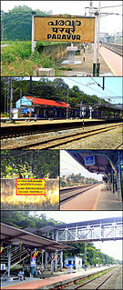 Paravur railway station Railway station in Paravur, Kollam