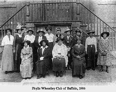 Phyllis Wheatley Club, Buffalo, New York, in 1905. Phyllis Wheatley Club, Buffalo, New York LOC.jpg