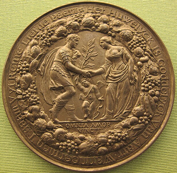 File:Pieter van abeele, medaglia matrimoniale (ehemedaille), 1660 ca.JPG