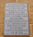 Commemorative plate for Feli Lope de Vega y Carpio (1562-1635) in Valencia-Pais (community: "Dénia", near Valencia) (photography from 2012)